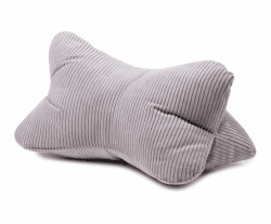 Gözze - Leseknochen Capri, Nackenkissen in Feincord-Optik, Lese- und Relaxkissen für Nacken und Rücken, 40 x 25 cm - Silber 40 x 25 cm Silber Angebot bei HelloDeals