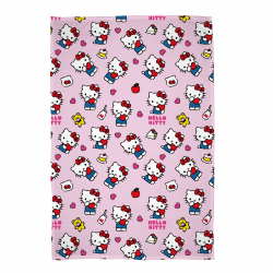 Hello Kitty lizenzierte Fleecedecke, superweiches, warmes rosa Design mit Teddy- und Milchflaschen, perfekt für Zuhause, Schlafzimmer, Übernachtungen und Camping, 100 x 150 cm 100 x 150 cm Rose Angebot bei HelloDeals