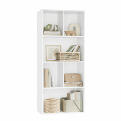 WOLTU Bücherregal mit 6 Fächern, Bücherschrank weiß, 50 x 121 x 29 cm 6 Fächern (29T x 50B x 121H cm) Weiß Angebot bei HelloDeals