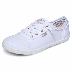 Skechers Damen Bobs B süße Schuhe 39 EU White Canvas Angebot bei HelloDeals