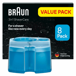 Braun 3-in-1 ShaverCare Reinigungskartuschen, Scherkopfreiniger, 8er Pack Angebot bei HelloDeals