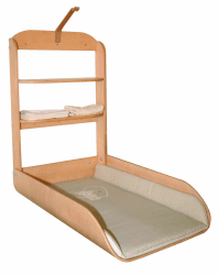 roba Wandwickeltisch natur - Klappbares Wickelregal aus gebogenem Holz gebogen + Wickelunterlage Liebhabär - einfache Wandmontage - Auflage mit Bären Motiv, 1 Stück (1er Pack) Beige Angebot bei HelloDeals