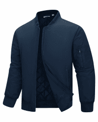 33,000ft Bomberjacke Herren Wasserdichte Übergangsjacke Leichte Steppjacke XL Dunkelblau Angebot bei HelloDeals