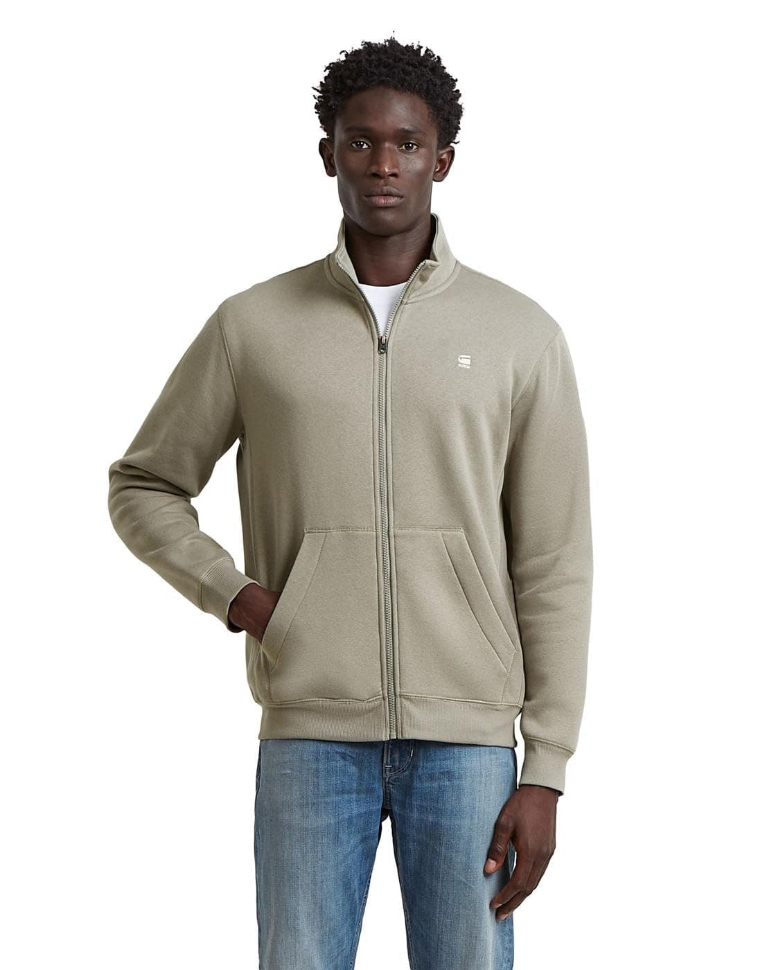 G-Star Herren Premium Core Track Jacket Sweater M Beige (Elephant Skin D29292-c235-g106) Angebot bei HelloDeals
