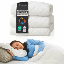 DREAMWAY 4-Jahreszeiten-Bettdecke 135x200 cm - Oeko-Tex Angebot bei HelloDeals