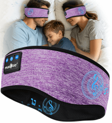 MUSICOZY Schlafkopfhörer Bluetooth Ultraleicht Stirnband für Seitenschläfer Lila Angebot bei HelloDeals