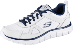 Skechers Sport Mens Track SCLORIC Sportschuhe/Laufschuhe Herren Schuhe,Black Red BKRD,44EU | Training, Memory-Schaum, maschinenwaschbar, leichtes Netzgewebe, traditionelle Schnürung 45 EU White Leather Mesh Pu Navy Trim Angebot bei HelloDeals