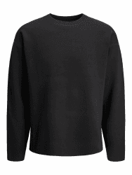 JACK & JONES Male Strickpullover Einfarbig Strickpullover S Black Onyx Angebot bei HelloDeals