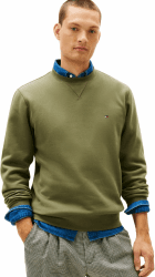 Tommy Hilfiger Herren Sweatshirt Seasonal Fleece mit Rundhalsausschnitt L Green (Battle Green) Angebot bei HelloDeals