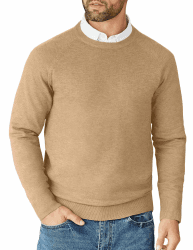 COOFANDY Pullover Herren Strickpullover Langarm Herrenpullover 3XL Beige Angebot bei HelloDeals