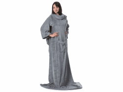 ZOLLNER Kuscheldecke mit Ärmeln - super kuschelige und warme Sofadecke - Taupe - in 170x200 cm - mit Taschen - waschbar bis 95°C - Hotelqualität - Oeko Tex® Zertifiziert 170 x 200 cm Taupe Angebot bei HelloDeals
