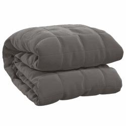 vidaXL Gewichtsdecke Grau 220x230 cm 15 kg Stoff Angebot bei HelloDeals