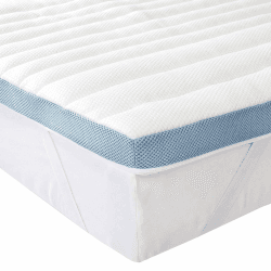 Amazon Basics Memoryschaum Matratzenauflage mit Bändern, 160 x 200 cm, 5 cm Höhe, weiß 160 x 200 x 5 cm Angebot bei HelloDeals