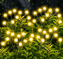 Solarlampen für Garten Außen, 4 Stück 10 LED Superhelle 2 Lichtmodi Glühwürmchen Solarleuchten für Außen mit Warmweißem Licht IP65 Wasserdicht Solarleuchten Garten Deko für Pathway Yard Balkon 4 Stück 10 Leds Glühwürmchenlampe Angebot bei HelloDeals