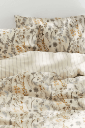 Freyamy Blumen Bettwäsche 135x200 2tlg, Aesthetic Botanisches 1-lavendel 135x200cm*1 + 80x80cm*1 Angebot bei HelloDeals