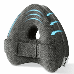 Kniekissen für Seitenschläfer,Verstellbarer Klettriemen Knie Kissen-Grau Angebot bei HelloDeals