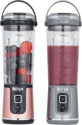 Ninja Blast Kabelloser Mini-Mixer, 530 ml, 2er-Pack, Auslaufsicherer Trinkdeckel, Wiederaufladbar, Roségold & Silber Bundle Roségold/Silber Angebot bei HelloDeals