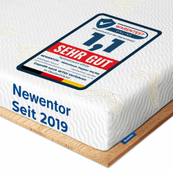 Newentor® Topper 80x200cm H4 H5, eingetragenes Design, Ergo-Viscoschaum 80 x 200 cm H4/H5 - 100 bis 120kg - 7 cm hoch Angebot bei HelloDeals