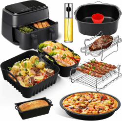Airfryer Zubehör für Philips Airfryer Dual Basket 3000/5000 Series 9L 19 Stück für Philips 3000/5000 Series Angebot bei HelloDeals