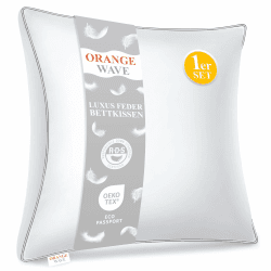 Kopfkissen 80x80 Daunenkissen Federkissen 3-Kammer Kissen Daunen und Federn 80x80x25 cm Angebot bei HelloDeals