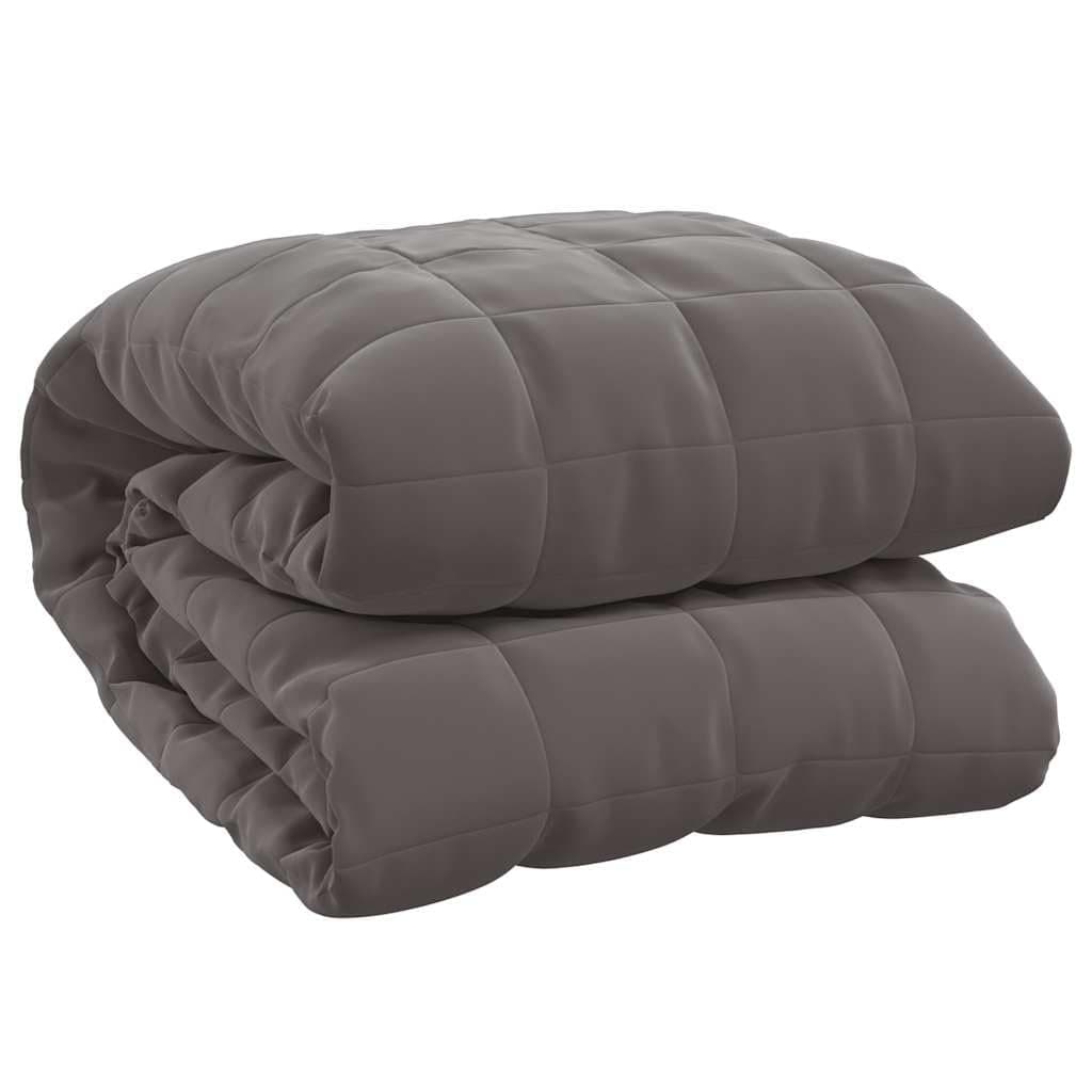 vidaXL Gewichtsdecke Grau 138x200 cm 10 kg Stoff Angebot bei HelloDeals