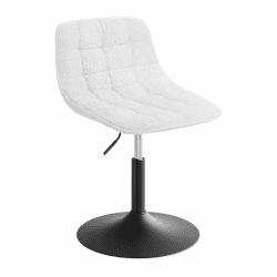 WOLTU Schminktisch Stuhl, Höhenverstellbar, 360° Drehbar, Chenille, Weiß Weiß Chenille Angebot bei HelloDeals