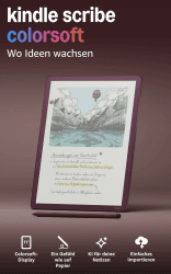 Amazon Kindle Scribe Colorsoft 64 GB (neueste Generation) – 11-Zoll-Farbdisplay mit Frontlicht – Dünn, leicht, leistungsstark – Dokumente, Bücher und integriertes Notizbuch – Feige Feige 64 GB Kindle Scribe Colorsoft Angebot bei HelloDeals