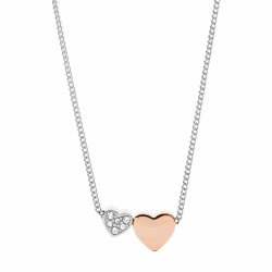 Fossil Halskette Für Frauen Vintage, 40,6 Cm Länge, 5,1 Cm Verlängerung Edelstahl-Halskette Rotgold, Silber Angebot bei HelloDeals