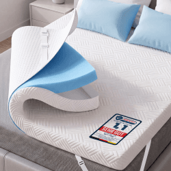 Gel Matratzen Topper 90x200cm, H2/H3 6cm Matratzentopper, Weicher Gelschaum Memory Mattress Topper Matratzenauflage für Schlafsofa Bett, Boxspringbett, Gästebett, Atmungsaktiv 90 x 200 cm H2/H3 Angebot bei HelloDeals