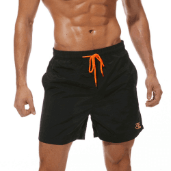 JustSun Badehose Herren Schnelltrocknend Boardshorts mit Mesh-Futter und Verstellbarem Tunnelzug M Schwarz Angebot bei HelloDeals