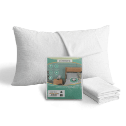 Wasserdichter Kissenbezug 40x80 cm – Baumwolle 2 Stück Kissenschoner ​mit Reißverschluss – Atmungsaktiv, Hypoallergen, Anti-Milben (Weiß) 2 Stück 40x80cm Angebot bei HelloDeals