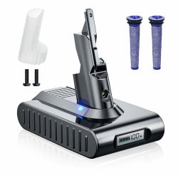 V7 Akku für Dyson, Ersatzakku für Dyson SV11 Kompatibel mit V7 SV11 Animal Motorhead Trigger Fluffy Matress Staubsauger 229687 mit LED Display(2 Filter+1 Schraubendreher+2 Schrauben+1Schaltersperre) Gray V7 LCD Angebot bei HelloDeals