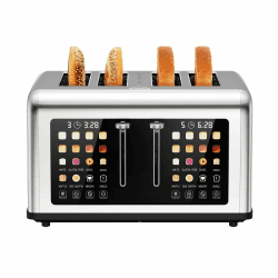 Toaster 4 Scheiben Edelstahl mit Smart Touchscreen & LED-Countdown Angebot bei HelloDeals