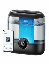 DREO Smart Luftbefeuchter für Schlafzimmer, 6L Top-Fill Humidifier mit kühlem Nebel für große Räume, bis zu 60 Std. Laufzeit, leiser Ultraschallbetrieb, für Pflanzen & Zuhause, Nachtlicht, Schwarz Angebot bei HelloDeals