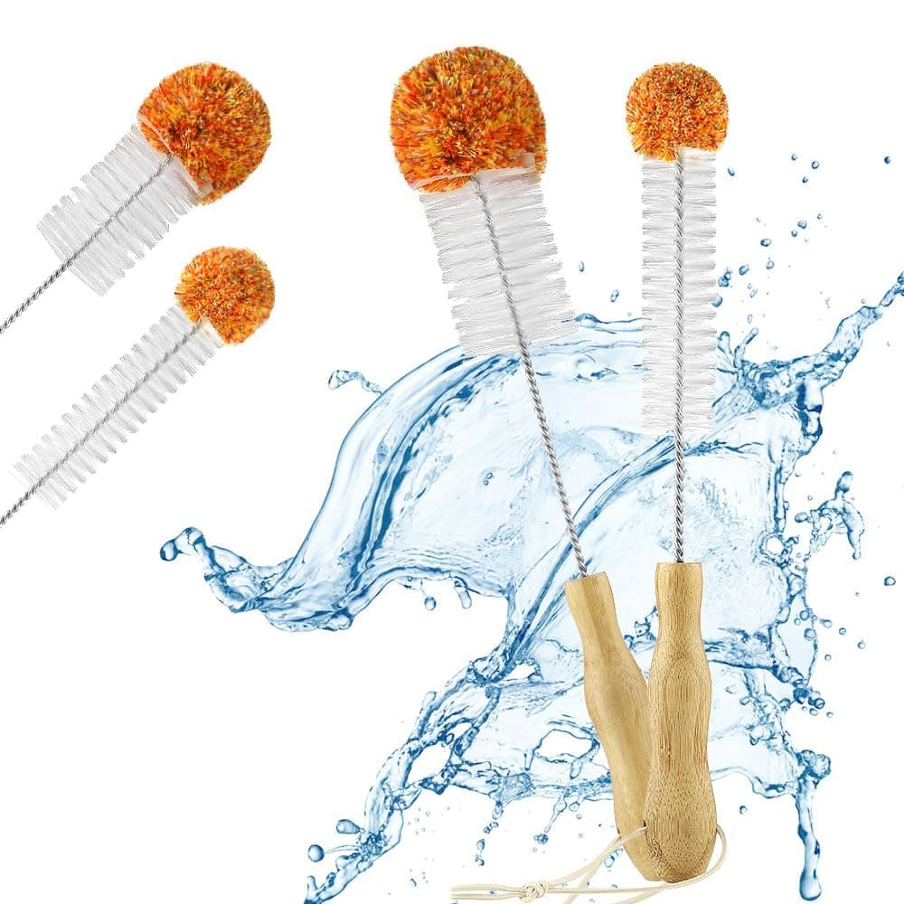 ecooe Kratzfreie Flaschenbürste Lang Set (35cm+33cm) Flaschenreiniger 2 Stück-35cm+33cm 35cm+33cm Set Angebot bei HelloDeals