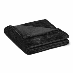 Amazon Basics Weiche Flauschige Fleecedecke, Gemütliche Sofadecke ohne Heizfunktion, 127cm x 152cm, Schwarz 127 x 152 cm Schwarz Angebot bei HelloDeals