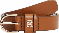 Tommy Hilfiger Damen Gürtel Essential Effortless 2,5 cm Ledergürtel 100 Brown (Cognac) Angebot bei HelloDeals