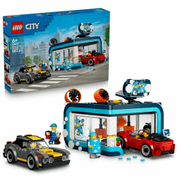 LEGO City Waschstraße Spielzeug - inkl. 2 Modellautos, Waschfunktion und 4 Minifiguren mit Zubehör - Geburtstagsgeschenk für Jungen ab 6 Jahren - 60497 Angebot bei HelloDeals