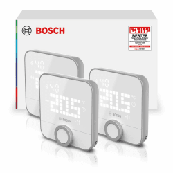 Bosch Smart Home Raumthermostat II für kabelgebundener Heizsysteme, 230 V, 3er Set, kompatibel mit Apple Home, Alexa & Google Home, Controller II erforderlich Raumthermostat II 230V 3er Set Angebot bei HelloDeals