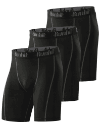 Runhit 3er Pack Herren Kompressionsshorts - Base Layer Sport Unterhosen Funktionsunterwäsche Tight Kompressionshose Kurz Laufunterwäsche Radlerhose 3er-pack: Schwarz, Grau XL Angebot bei HelloDeals