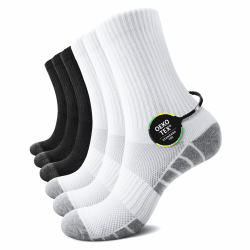 Socken Herren Damen Tennissocken Sportsocken Baumwolle Crew 6 Paar Schwarz*3+Weiß*3 43-46 Angebot bei HelloDeals