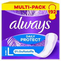 Always Daily Protect Long 192 Slipeinlagen (Sparpackung 3x64 Stück), ohne Duft