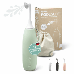 Hey Nature Po Dusche mint, mobiles Bidet für eine sanfte, hygienische Reinigung des Intimbereichs. Podusche für Hilfe im Wochenbett, bei Hämorrhoiden & als Alternative zu feuchtem Toilettenpapier
