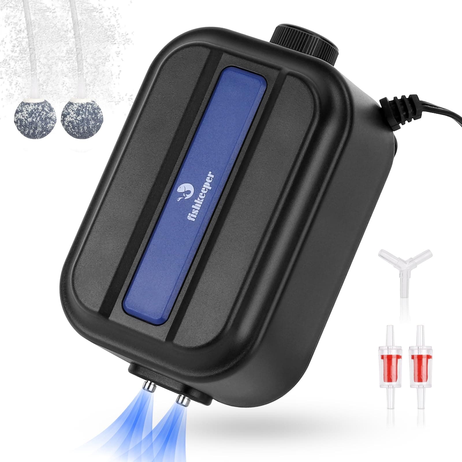 đ đż Fishkeeper Aquarium Luftpumpe Extrem Leise | 2,5W/5W/8W Starke Luftpumpen fĂŒr 1-570L Aquarien đđ