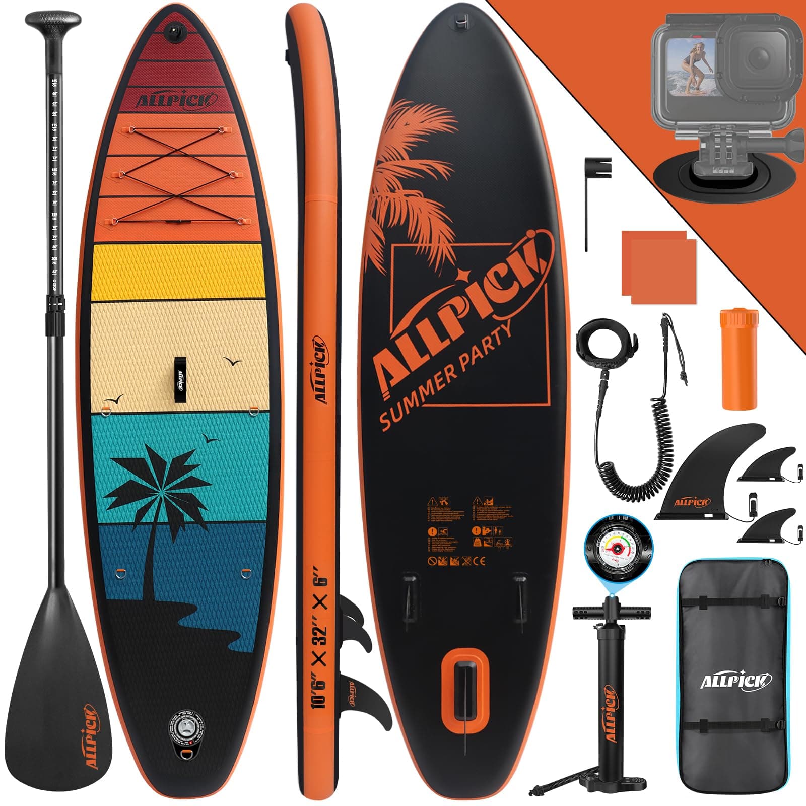 đ ALLPICK Premium SUP Board Set - Stand Up Paddling Board Aufblasbar đđ