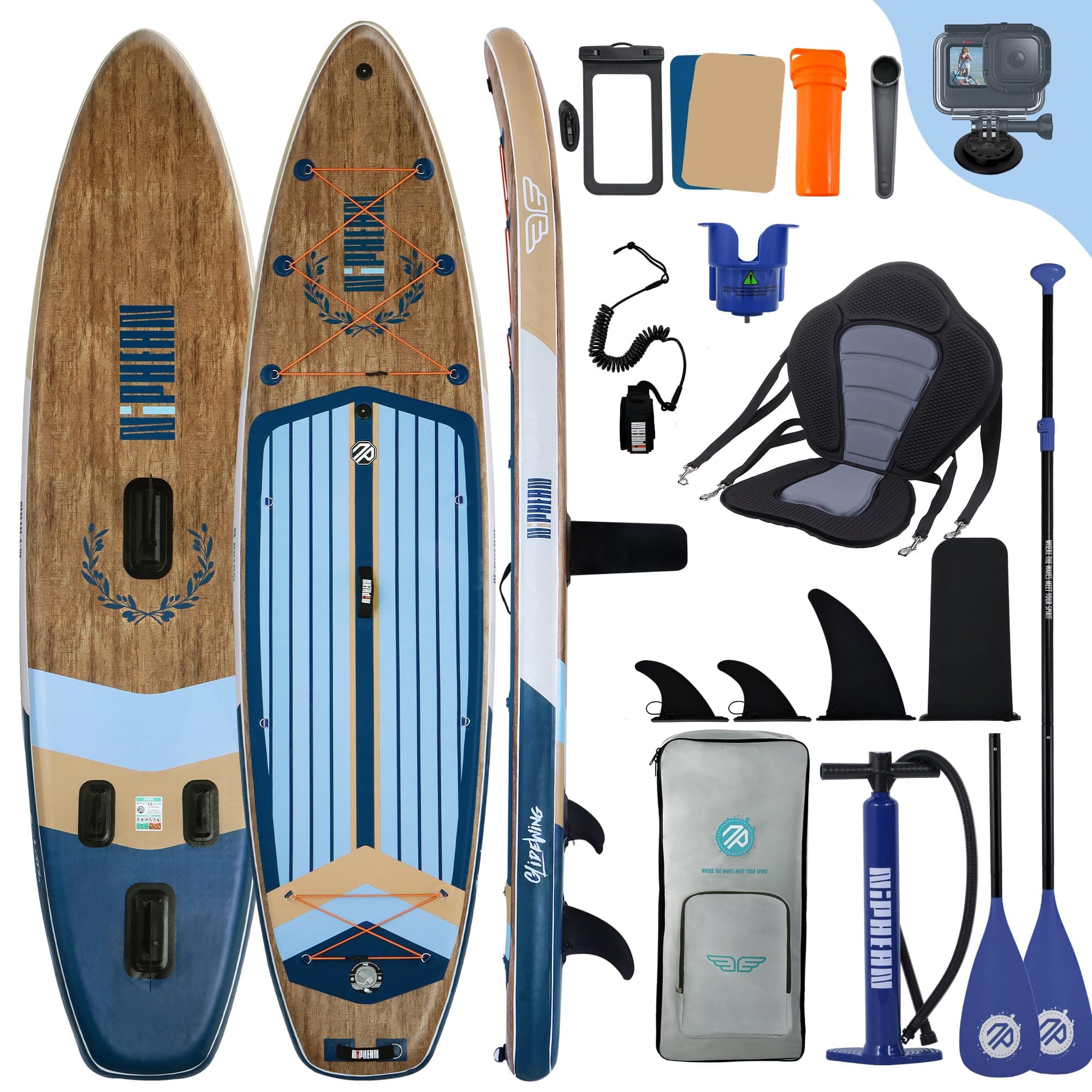 Niphean (Extra Groß) Stand Up Paddling Board mit Balancierflügel - Angebot!