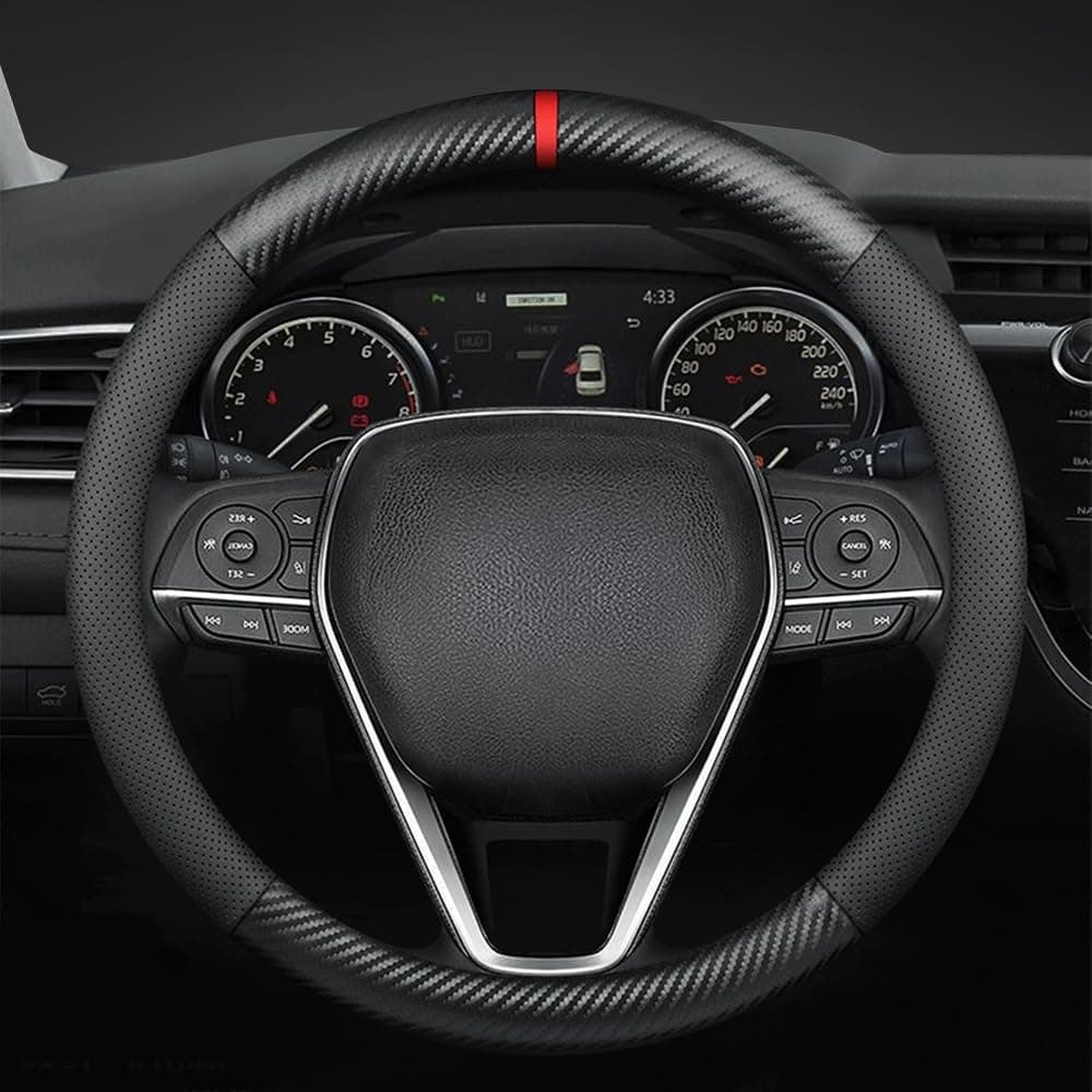 🚗 Carodi Carbon Fiber Leder Auto Lenkrad Abdeckung 🏎️