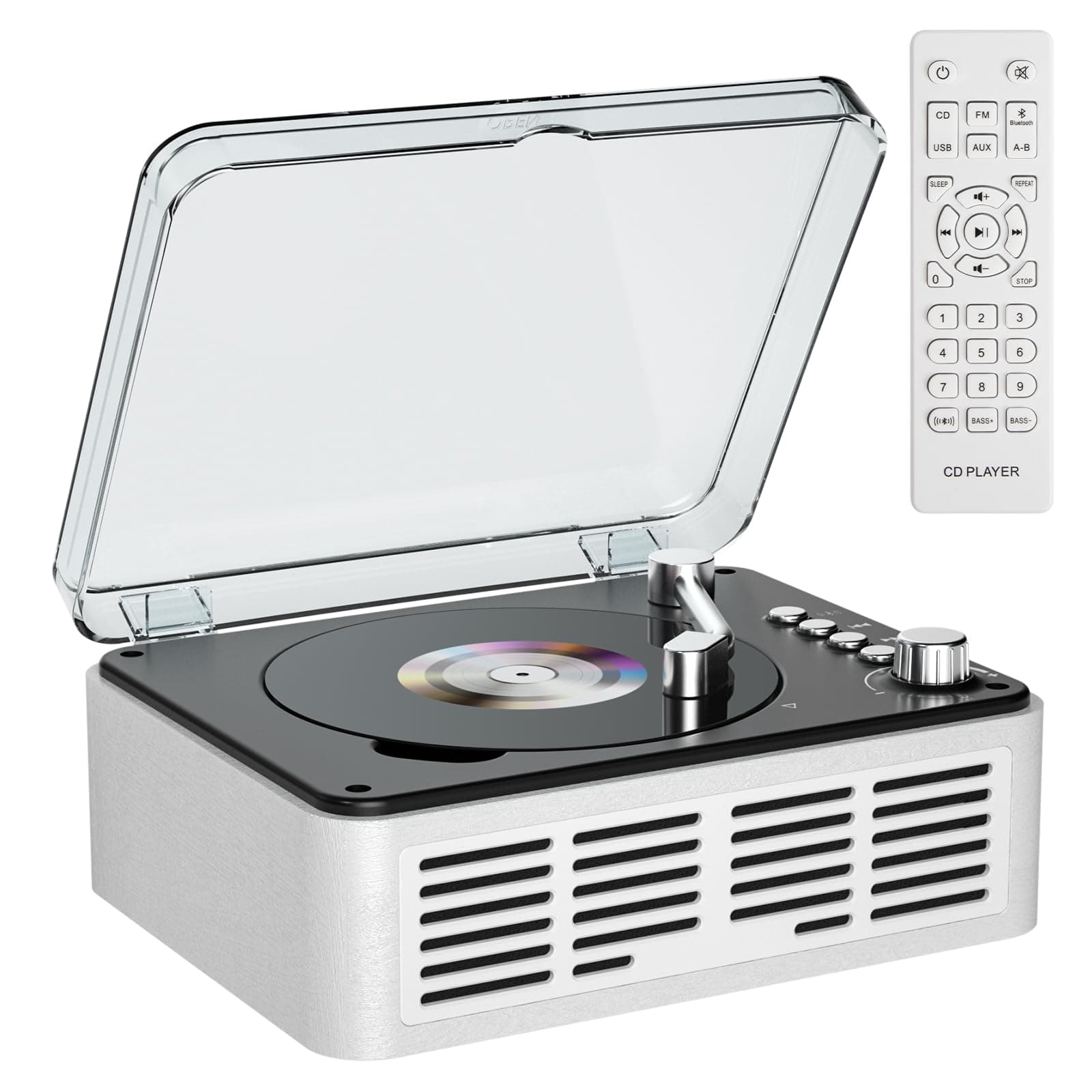 Gueray CD Player Bluetooth Radio mit Lautsprecher Weiß 🎶📻