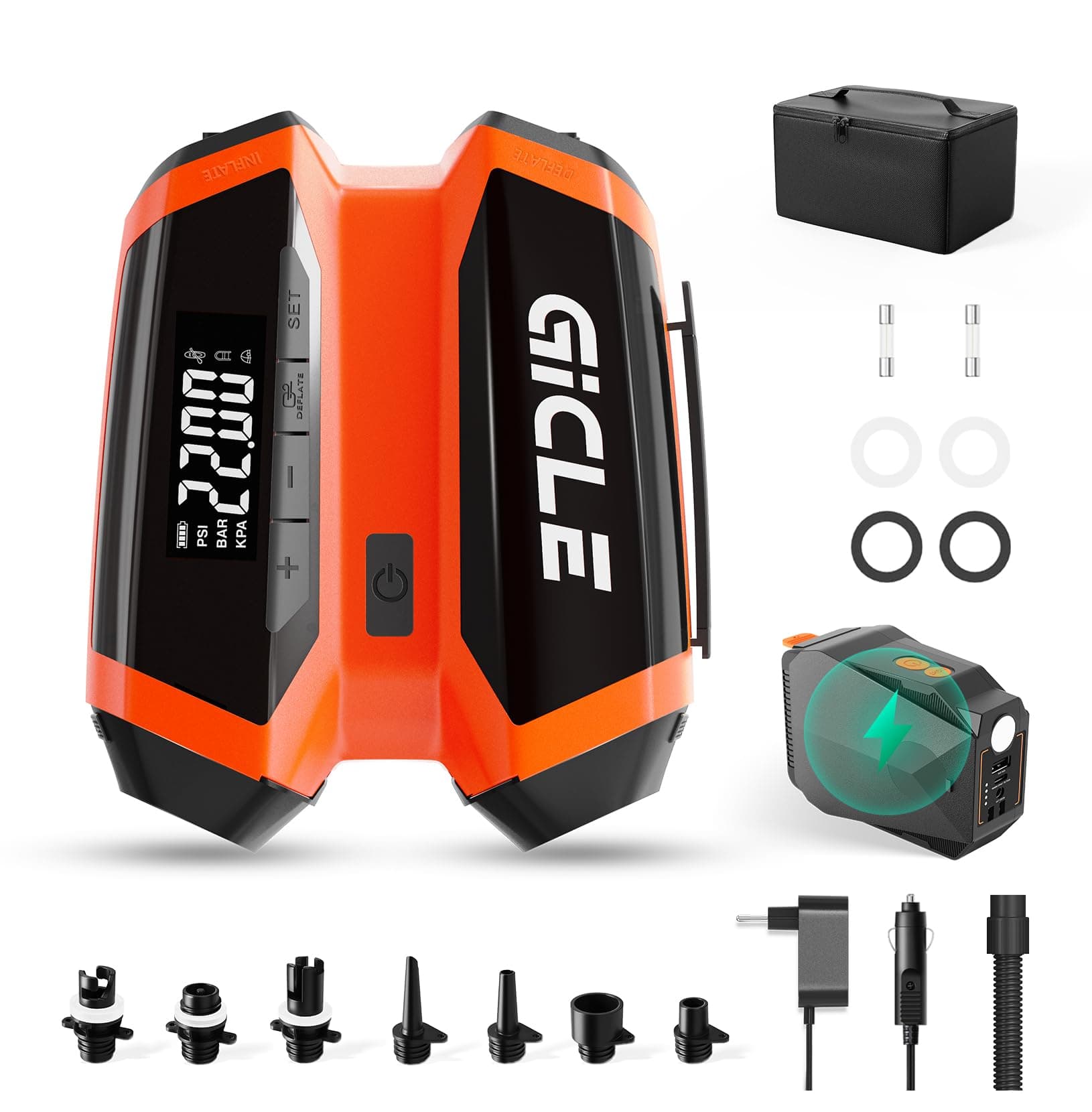 🌊 GICLE Akku Elektrisch Paddle Board Pumpe, 22PSI Sup Pumpe 🏄