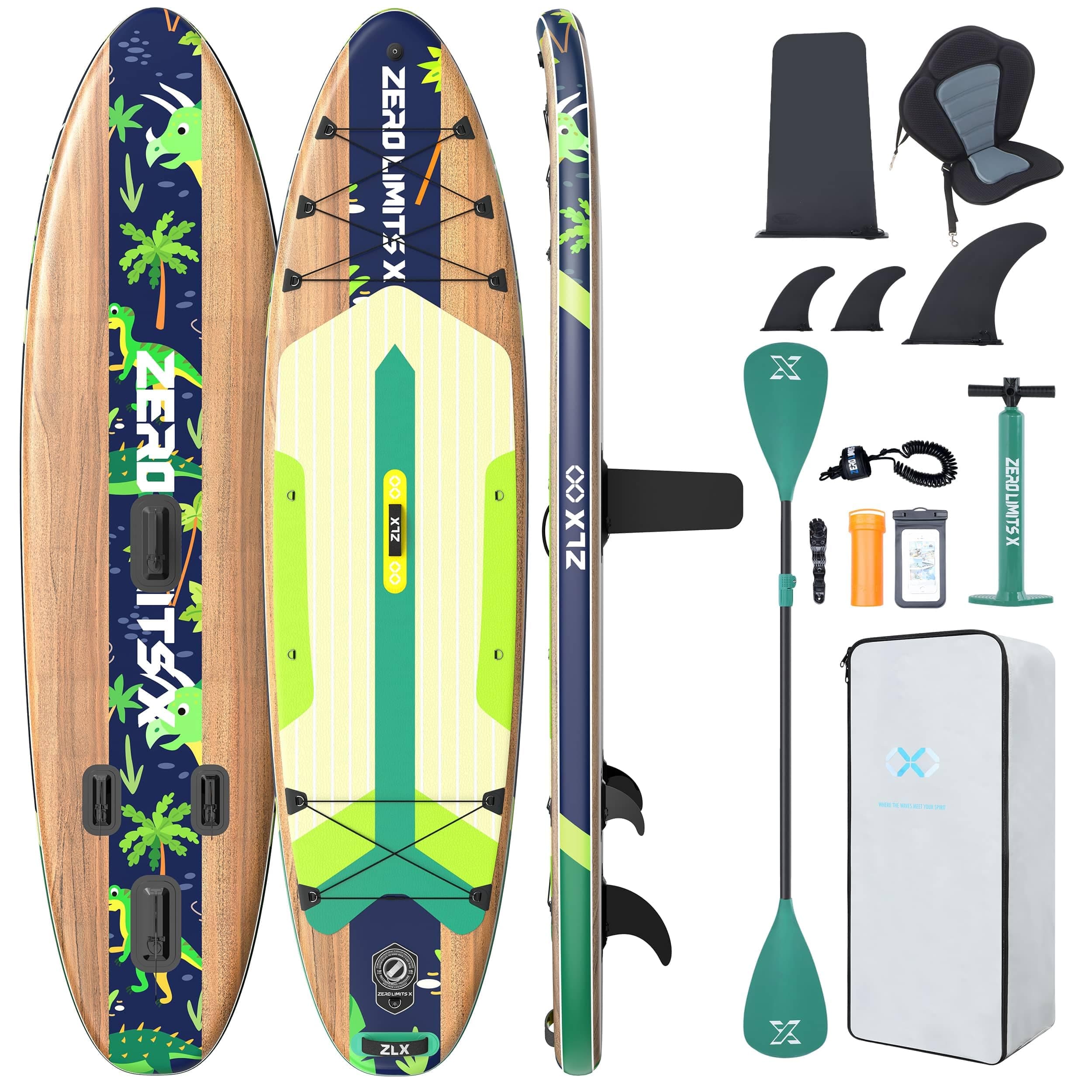 🌊 ZLX SUP Board mit Sitz Tragbar Stand up Paddling Board 320cm 🏄‍♂️